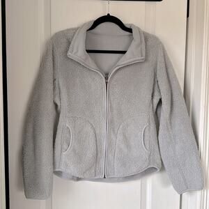 Classic Concepts gray reversible fleece sweater full zip S